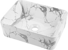 Load image into Gallery viewer, 15.7 Inch Above Counter Porcelain Bathroom Vessel Vanity Sink Art Basin
