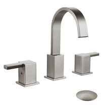 Load image into Gallery viewer, 8 Inch Brushed Nickel Bathroom Faucet
