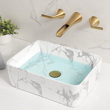 Load image into Gallery viewer, 15.7 Inch Above Counter Porcelain Bathroom Vessel Vanity Sink Art Basin
