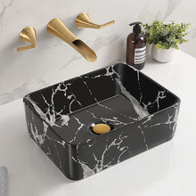 Load image into Gallery viewer, 15.7 Inch Above Counter Porcelain Bathroom Vessel Vanity Sink Art Basin
