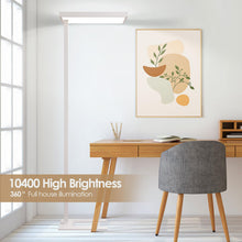 Load image into Gallery viewer, 76.6&#39;&#39; 100W LED Floor Lamp, Dimmable 4000K 10400LM Natural Daylight Eye-Caring Standing Lamp for Bedroom Living Room Reading Nursery Piano Crafting Workspace
