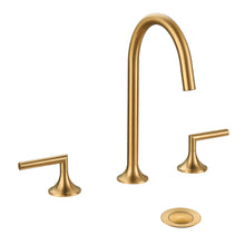 Load image into Gallery viewer, 8 Inch Brushed Gold Bathroom Sink Faucet
